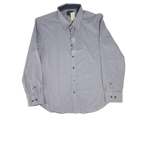 Construct Stitch Fix men's houndstooth long sleeve button up shirt purple Sz XXL - Picture 1 of 6